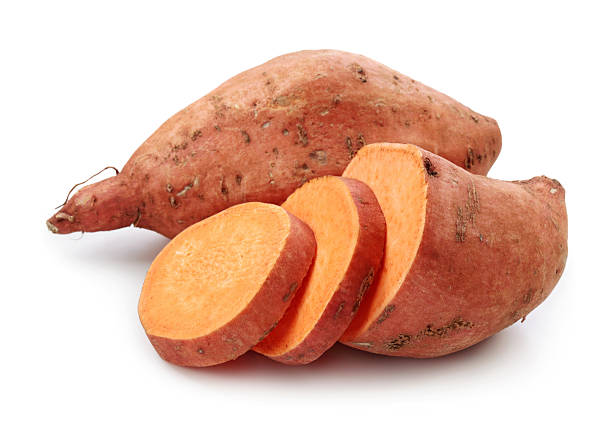 Sweet potato isolated on white background